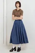 Darcy Washed Denim Skirt - Indigo