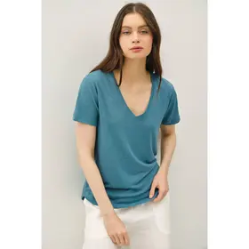 Freya V-Neck Tee - Teal