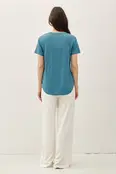 Freya V-Neck Tee - Teal