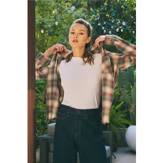 Farrah Plaid Shirt - Burgundy