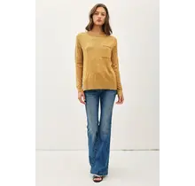 Finley Slub Yarn Sweater - Golden