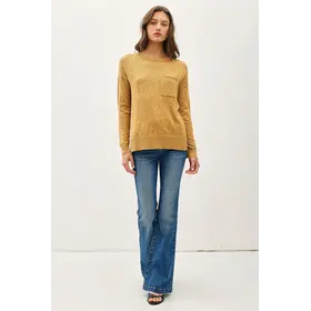 Finley Slub Yarn Sweater - Golden