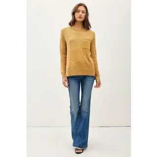 Finley Slub Yarn Sweater - Golden