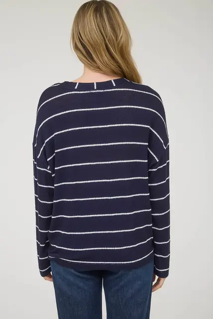 Coraline Long Sleeve Knit - Navy
