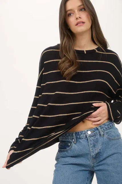 Coraline Long Sleeve Knit - Black