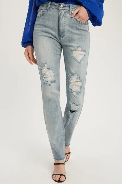 Britney Distressed Jean - Light