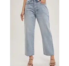 Brielle Low Rise Wide Leg Cropped Jean - Light