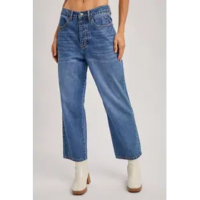 Brielle Low Rise Wide Leg Cropped Jean - Medium