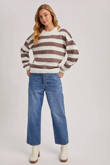 Brielle Low Rise Wide Leg Cropped Jean - Medium