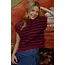 Callyn Stripe Mock Sweater - Burgundy