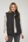 Zip Up Puffer Vest - Black