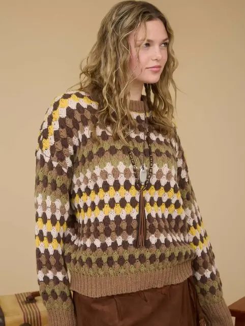 Wrenley Knit Crewneck Pullover Sweater - Brown Wrenley Knit Crewneck Pullover Sweater - Brown