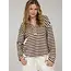 Wylie Textured Stripe Long Sleeve - Brown