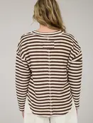 Wylie Textured Stripe Long Sleeve - Brown