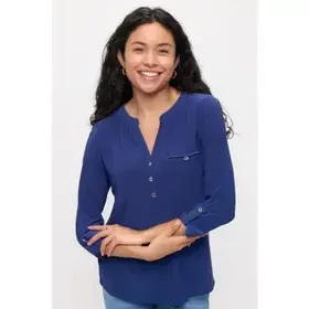 Ity Half Placket Shirt - Blue Iris