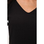 Candie Crepe  Smocking Blouse - Black