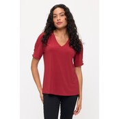 Ity Pleat Button Detail Shirt - Rio Red