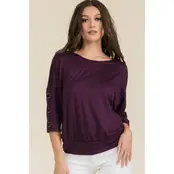 Beau Square Ring  Dolman Top - Plum