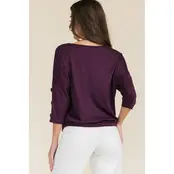 Beau Square Ring  Dolman Top - Plum