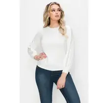 Hotfix Embellished Sweater - Ivory