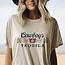 Country Cowboy Tequila Music Graphic Tee - Beige