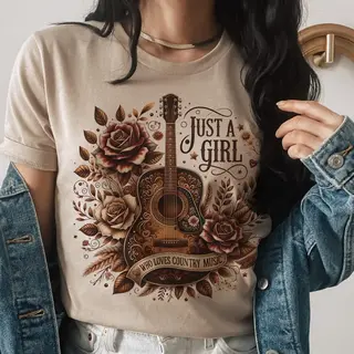 Just A Girl Tee - Tan
