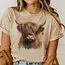 Western Highland Cow Tee - Beige
