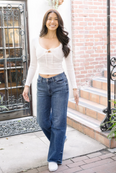 Carrie Mid Rise Wide Leg Jean