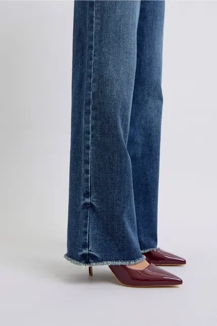Carrie Mid Rise Wide Leg Jean