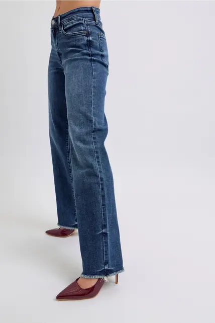 Carrie Mid Rise Wide Leg Jean