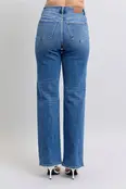 Samantha V-Front Straight Jeans