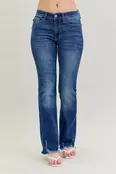 Natalie Distressed Hem Bootcut Jeans