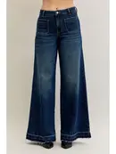 Emily Palazzo Front Patch Jeans