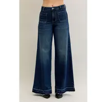 Emily Palazzo Front Patch Jeans