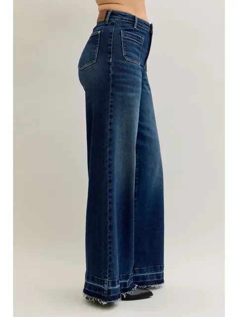 Emily Palazzo Front Patch Jeans