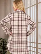 Leah Button Down Shacket - Pink Leah Button Down Shacket - Pink