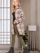 Leah Button Down Shacket - Pink Leah Button Down Shacket - Pink