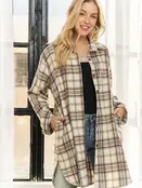 Leah Button Down Shacket - Cream Leah Button Down Shacket - Cream