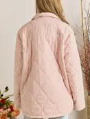Nova Button Down Quilted Jacket - Blush Nova Button Down Quilted Jacket - Blush