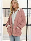 Ruby Button Down Cardigan - Mauve Ruby Button Down Cardigan - Mauve