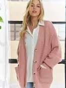 Ruby Button Down Cardigan - Mauve Ruby Button Down Cardigan - Mauve