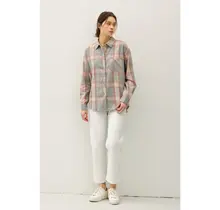 Karter Plaid Shirt - Dusty Coral