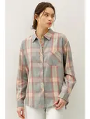 Karter Plaid Shirt - Dusty Coral Karter Plaid Shirt - Dusty Coral