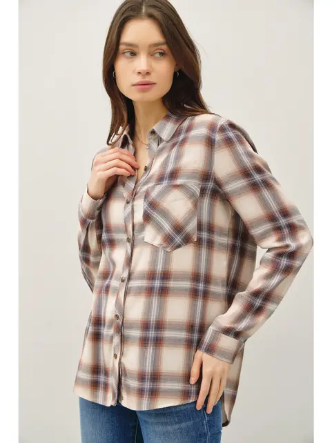 Anderson Button Down Long Sleeve - Caramel Anderson Button Down Long Sleeve - Caramel