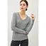 Moxie V-Neck Sweater - Grey