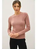 Flynn Knit Sweater - Dark Rose Flynn Knit Sweater - Dark Rose