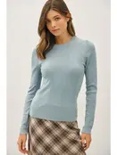 Flynn Knit Sweater - Slate Blue Flynn Knit Sweater - Slate Blue