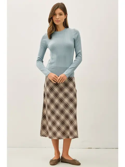 Flynn Knit Sweater - Slate Blue Flynn Knit Sweater - Slate Blue