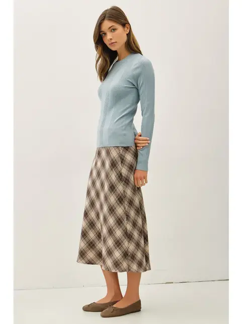 Flynn Knit Sweater - Slate Blue Flynn Knit Sweater - Slate Blue