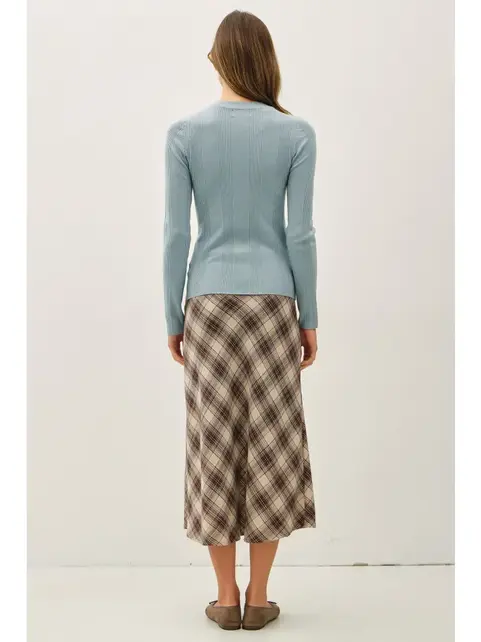 Flynn Knit Sweater - Slate Blue Flynn Knit Sweater - Slate Blue